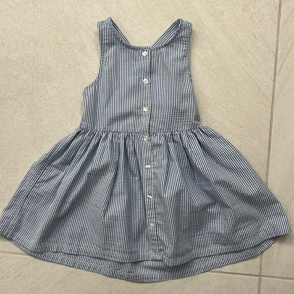3T okaidi button up seersucker jumper.